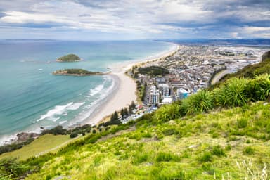 Aerial shot of Bay of Plenty