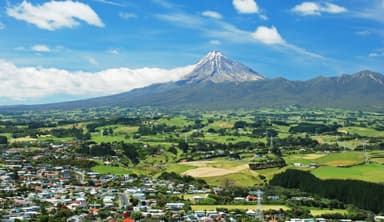 Aerial shot of Taranaki