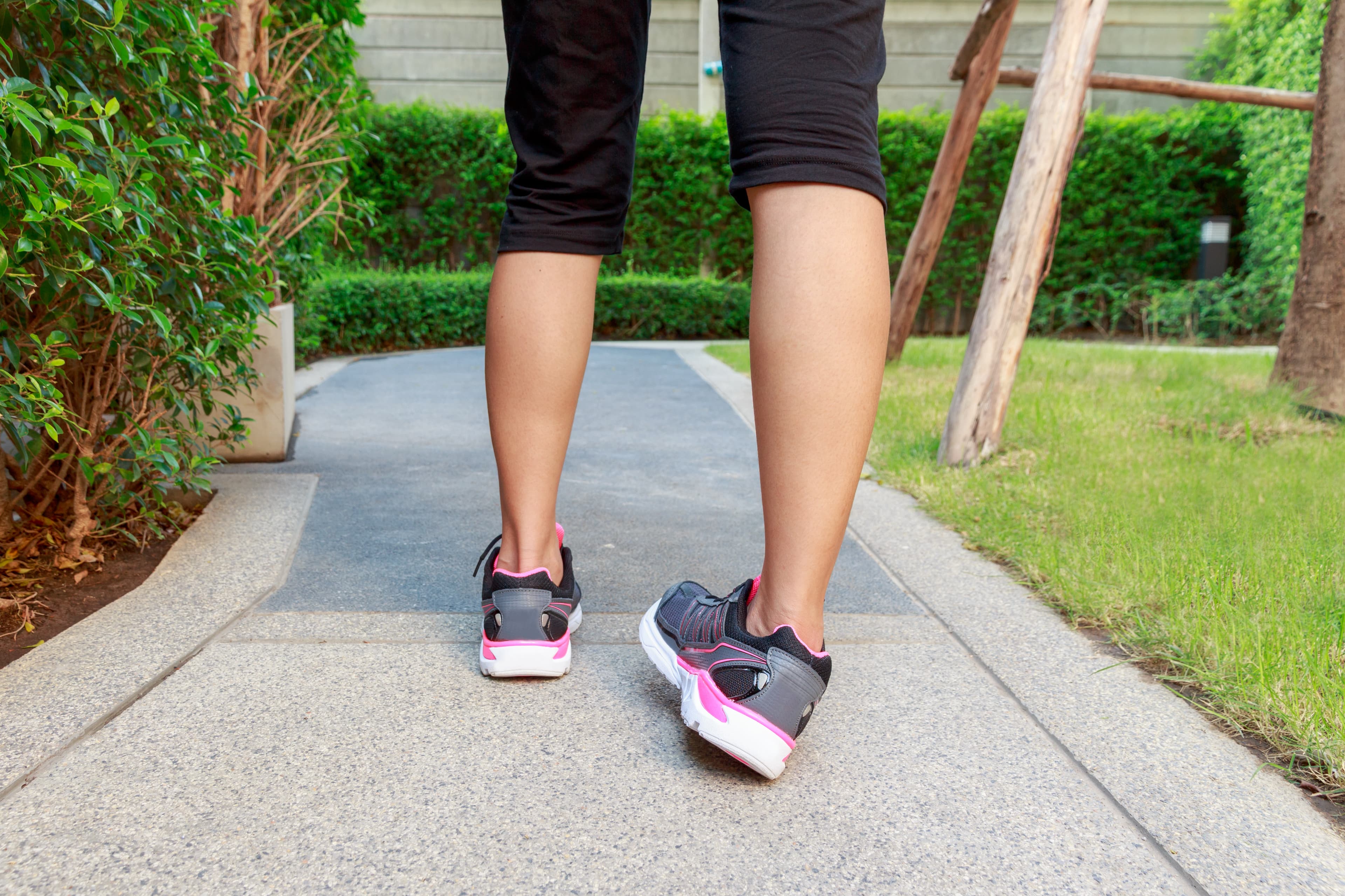 Person's legs showing their foot as they twist an ankle