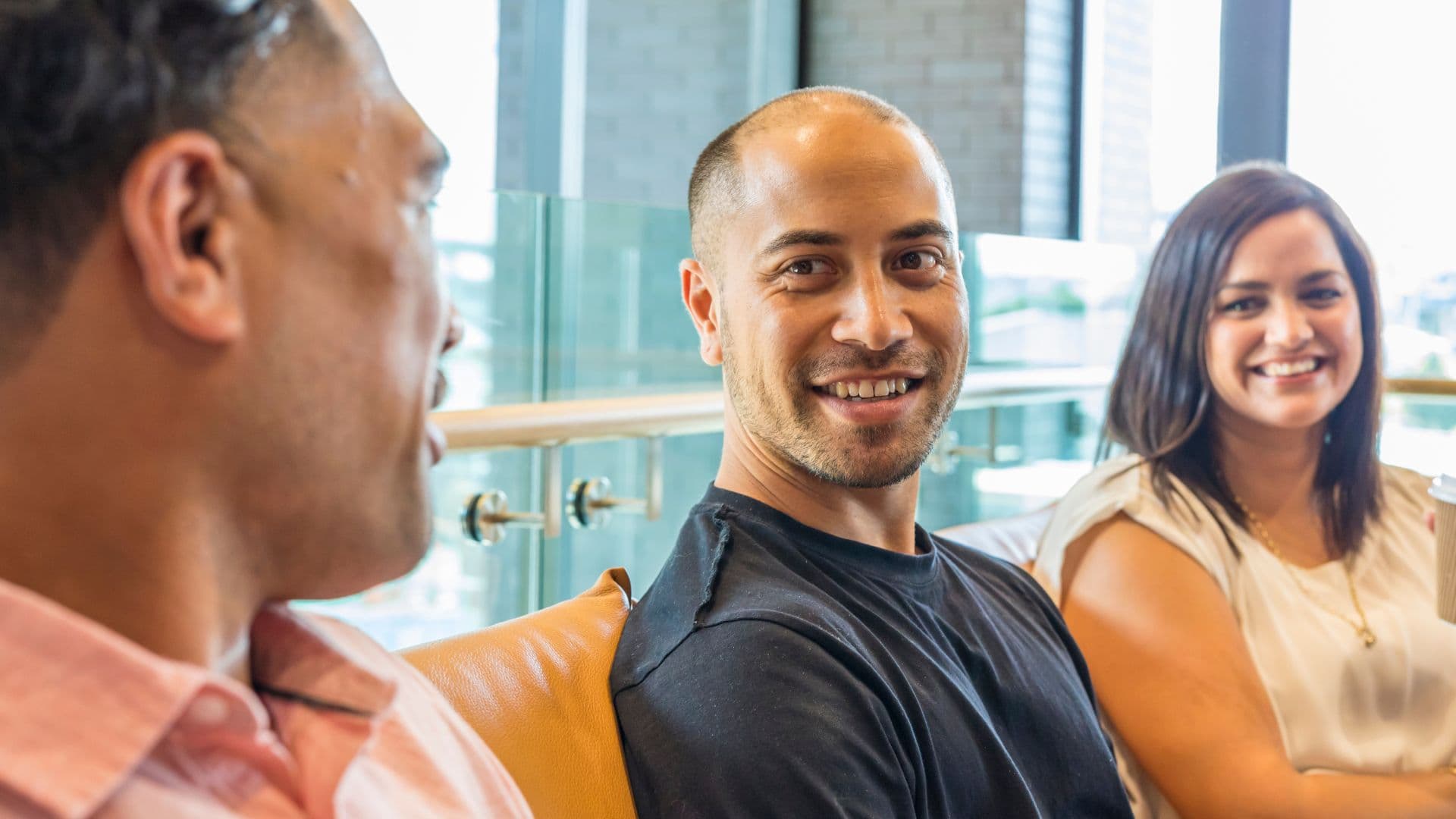 Colleagues smiling