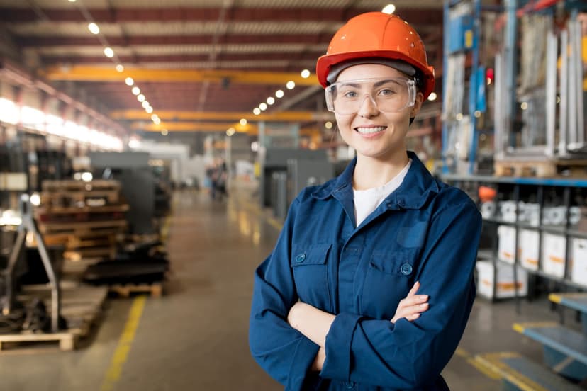 woman on worksite