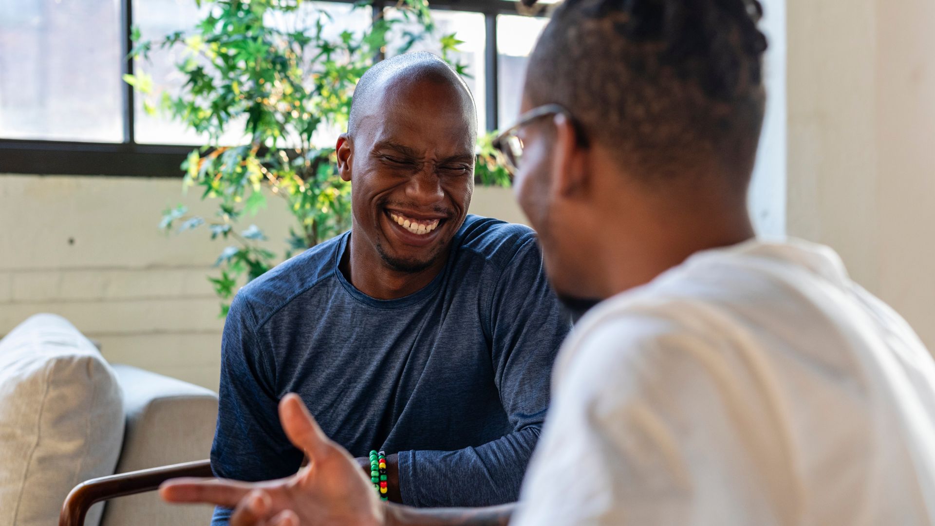 man in counselling session